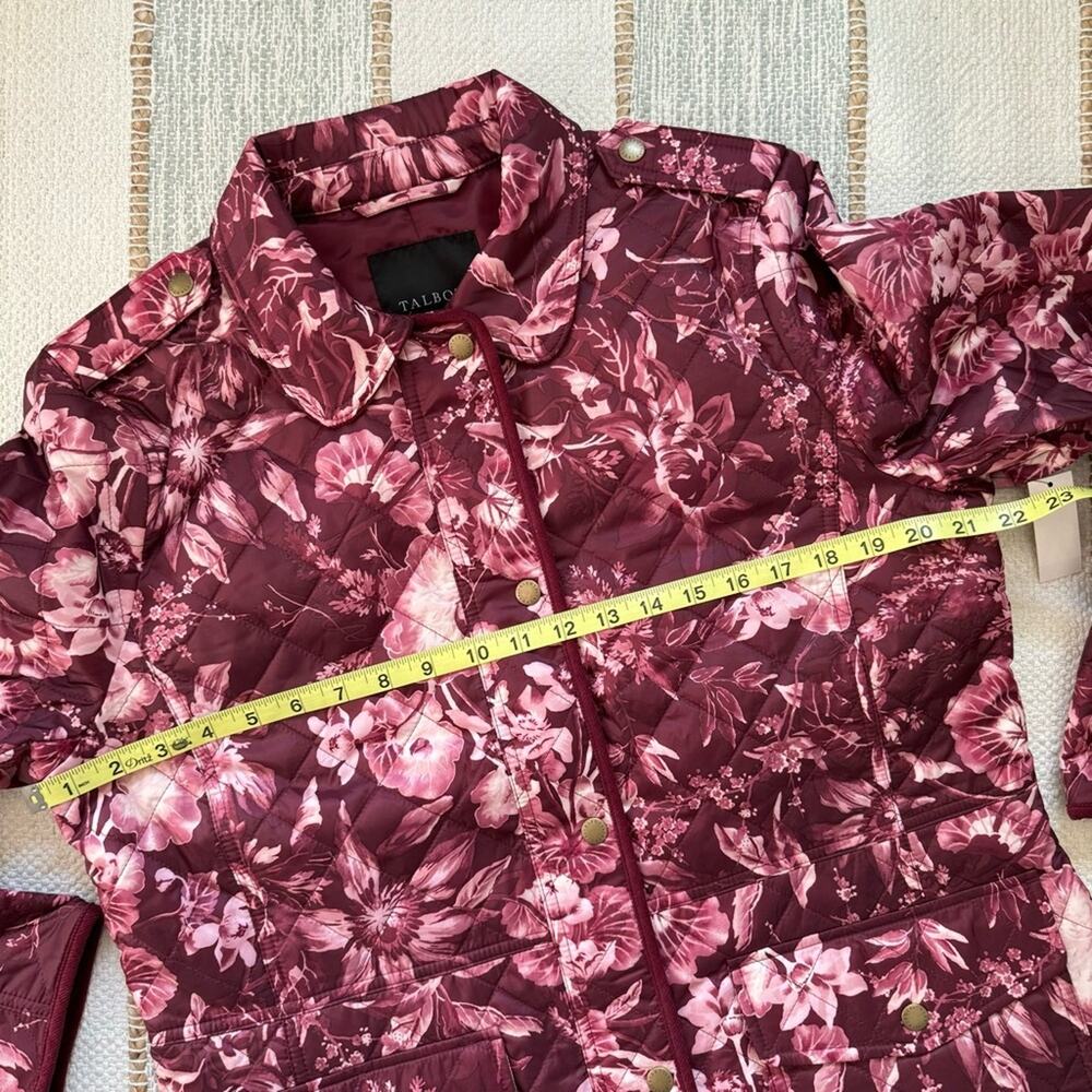 Talbots Splendid Floral Purple Lightweight Quilted Barn Jacket Women’s Large - Picture 6 of 10